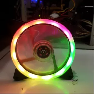 Fan Casing RGB 120mm kipas casing Running LED 12cm Lampu Rainbow