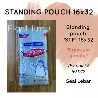 STANDING POUCH 16x32 STP SEAL LEBAR / KANTONG PLASTIK ZIPLOCK BENING