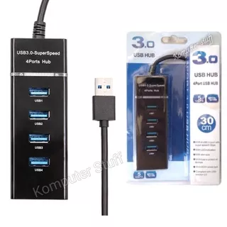 USB HUB 4 Port USB 3.0 Super Speed 5Gbps LED Indication Di Komputer Laptop PC