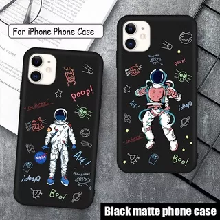 Fashion Astronaut Pattern Soft Case For iPhone 12 13 Mini 13 12 11 Pro Max XR XS Max X 6 7 8 Plus 2020 4 5 6splus 6S Shockproof Protective Back Cover