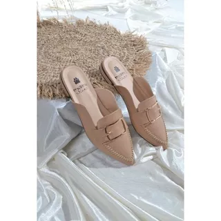 Sepatu sandal flatshoes wanita sandal flat mules sendal cewek teplek flat terbaru kekinian