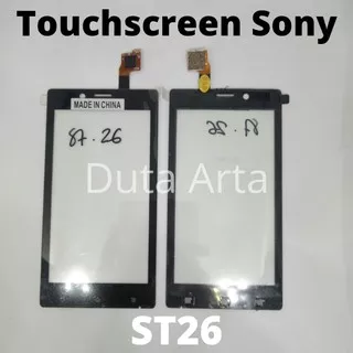 Touchscreen Sony Xperia J ST26 - Black (Hitam)