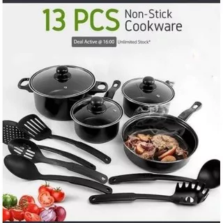 cookware set Hitam isi 13 pcs