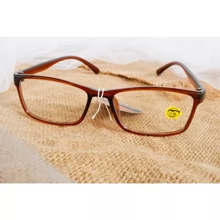 Kacamata Double Plus (+) Jalan dan Baca Frame Warna Coklat Merk Starlite Pria/Wanita Murah