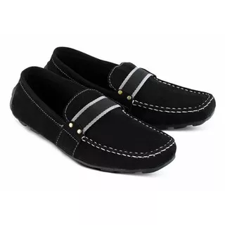 SEPATU PRIA KULIT SUEDE MOCASIN LOAFERS KERJA SANTAI KULIAH JALAN TERMURAH TERLARIS ( LINEA )