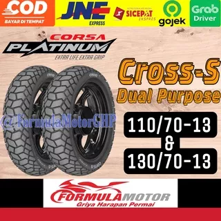 110/70-13 & 130/70-13 Ban Corsa Platinum Cross S Dual Purpose - Sepasang Ban Motor NMAX Ring 13 ON/OFF Road