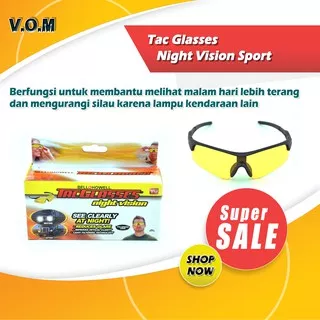 VOM-Tac Glasses Night Vision Sport / Kacamata Anti Silau Bell Howell 0358