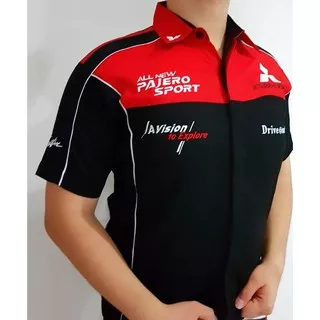 Stok Terbatas!! Baju Seragam Otomotif Pajero Baju Komunitas Moto Gp Kemeja Bordir F1