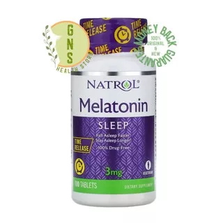 Melatonin Natrol 3mg 3 mg Vitamin Hormon Tidur Sleep Supplement