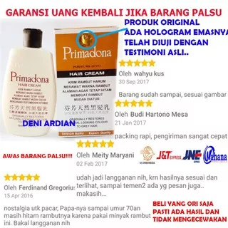 Original Primadona Hair Cream Penghilang Uban Penghitam Rambut Alami