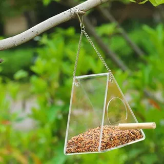 Wadah pakan burung, tempat pakan burung, tempat pakan burung akrilik, tempat pakan burung gantung