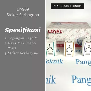 Steker Colokan T Serbaguna Loyal Ly-909 Ly909 Tee Cabang 3