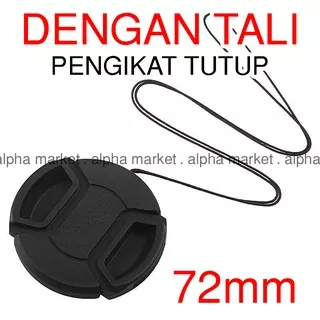 Tutup Depan Lensa Front Cap Lens 72mm 72 mm Canon Nikon Sony Nex Alpha Fujifilm Zeiss Sigma Rokinon