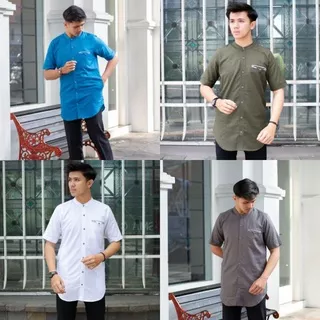 Kemeja koko kurta line lengan pendek / baju koko kurta / baju koko / kemeja koko / kemeja koko pria / Baju koko pria / baju muslim pria