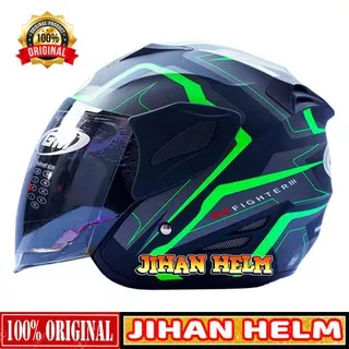 HELM / GM HELM / HELM GM / HELM GM FIGHTER GV2 GREEN DOFT TERMURAH