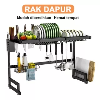 Rak CUCI Piring Hitam/ rak wastapel cuci piring murah/kitchen set minimalis atas bawah/rak pengering piring minimalis