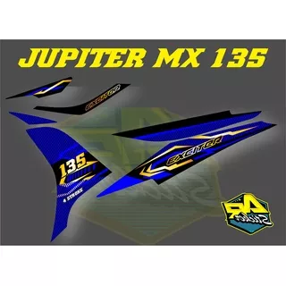 Striping Jupiter Mx 135 Striping Mx New Sticker Jupiter Mx Stripping Stiker Mx Sticker jupiter mx SIMPLE RACING KODE 021