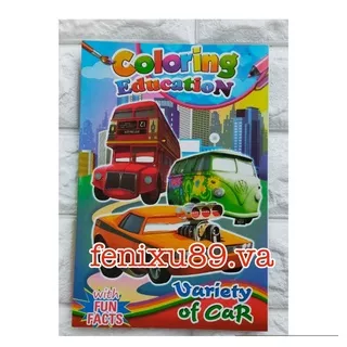 Buku Mewarnai Car Mobil