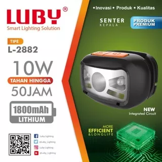 Senter Kepala LED Charge Luby L-2882 10 Watt Head Lamp 50 Jam Sensor