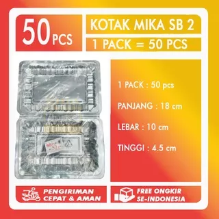 Kotak Makanan Mika SB 2 ukuran 2 SB2 / Kotak Kue Mika / Kotak Mika SB 2 / Mika SB2 / Box Mika / Kotak KUE PLASTIK / Kotak makanan Plastik Mie Nasi