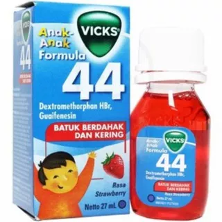 Vicks Formula 44 anak 27ml/Obat Batuk anak/Batuk kering/Batuk gatal/flu/Batuk berdahak