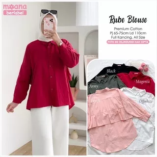 RUBE SIKA RESIN PASE MINI Blouse Polos Premium Cotton Original MOANA