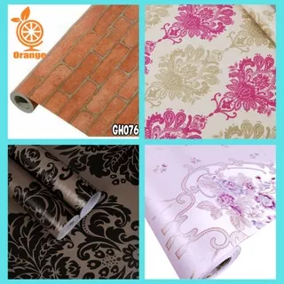 Wallpaper Dinding Wallpaper Stiker Wallpaper dinding Anak Gh Premium Quality 45Cm X 10Mtr Shabby Chic (Batik Elegan)