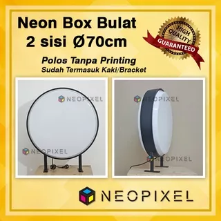 NEON BOX BULAT MURAH DIAMETER 100 CM 2 SISI NEON BOX BULAT