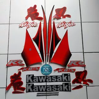 striping stiker motor kawasaki ninja rr 2010 merah