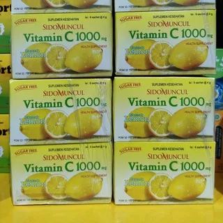 Vitamin  Termurah suplemen M4O4 Vitamin C 1000 mg Sidomuncul 1 box 6 sachet