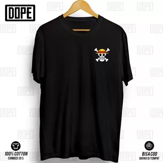 Kaos Anime Luffy One Piece Logo Premium Distro Japan Baju Manga Jepang Baju Pria Wanita Tshirt v8