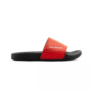 LEO RICHIE - ADHIKARI SLIDES - RED / BLACK | Sandal Merah | Sandal Pria | Sandal Slide