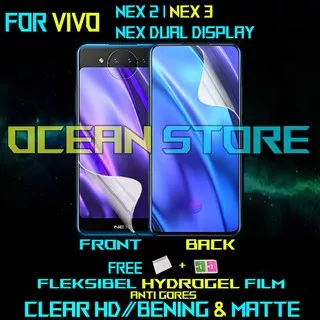 Clear HD & Matte/Hydrogel Antigores Jelly /Anti Gores Hydrogel/Depan & Belakang/VIVO NEX 2/NEX3/NEX DOUBLE SCREEN | OS95