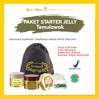 Roro mendut temulawak Paket starter Jelly  cream temulawak Anti Acne  Mencerahkan kulit Mengontrol minyak berlebih Menyamarkan bekas jerawat