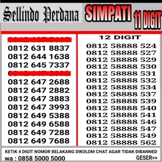 Perdana simpati 11 digit 4GLte