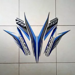 striping sticker lis body honda revo absolute cw 110 thn 2009 silver biru