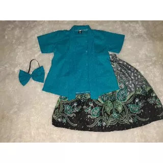 Kebaya kutubaru anak warna TOSCA-PINK-PENDEK