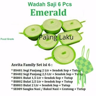Paling Laku Family Set Asvita Set Emerald Set Wadah Makanan Set