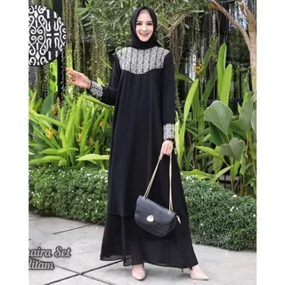 Maira Set Atasan + Rok / Setelan Baju Muslim Ceruty Babydoll Terbaru 2021 / Outfit Muslim Wanita Murah / EF