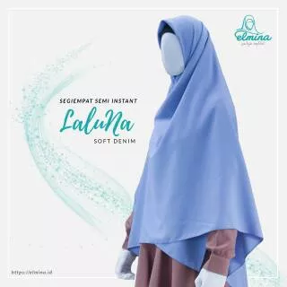 Jilbab segiempat semi instan / Hijab segiempat semi instan / Laluna