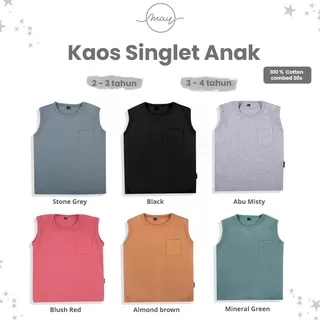 Kaos Anak Laki-Laki Perempuan Safa Kids Singlet Tanpa Lengan 1-4 Tahun