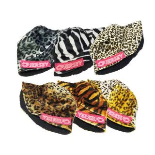 Topi Bucket Motif Leopard Sapi Jaguar Macan Tiger  Polkadot Hitam Putih Bludru Fauna