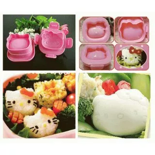 Cetakan Nasi Telur kity Rice Egg Mold Bento Tools Motif Bentuk Karakter Lucu Hello Kitty HK
