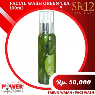 sabun cuci wajah cair facial wash green tea 100ml SR12 kulit berjerawat