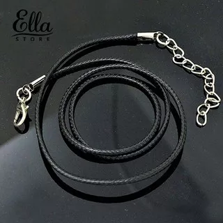 [ne1] 10Pcs Kalung Tali Kulit Adjustable Warna Hitam