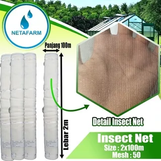 Insect Net Putih Jaring Serangga Insectnet mesh 50 - lebar 2m - permeter