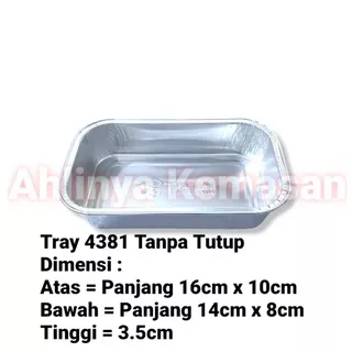 Alumunium foil tray BX 4381 tanpa tutup /mentai rice /macaroni schotel
