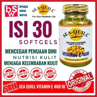 SEA-QUILL VITAMIN E 400 IU 30S,VIT E,SEAQUILL,SEA QUIL,VITAMIN UNTUK KULIT,VITAMIN E UNTUK PROMIL