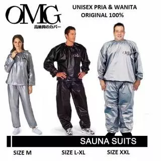 OMG Sauna Suit / Baju Sauna / Jaket Celana Sauna Pembakar Lemak Pria - Wanita