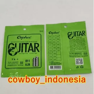 senar orphee 011 TX1 gitar akustik acoustic guitar strings TX 1